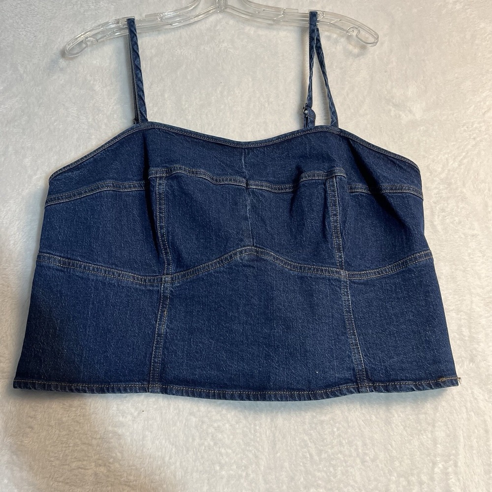 Universal‎ Thread Denim Crop Top Womens Size XXL Y2K 90s Biker Boho Hippie